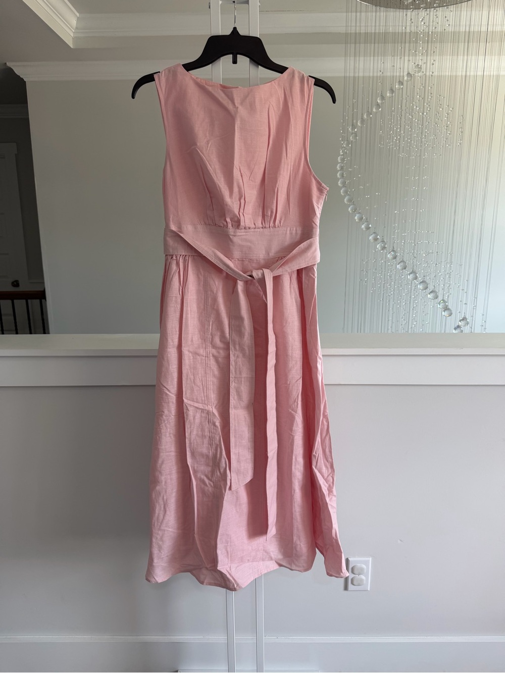 Commense Cotton Linen Blend Dress with Tie Waist - Picture 2 of 7